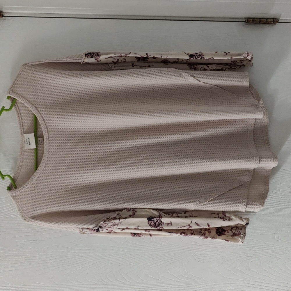 Pink lightweight long sleeve top